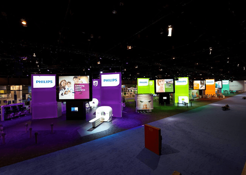 Philips branded booth at a convention center