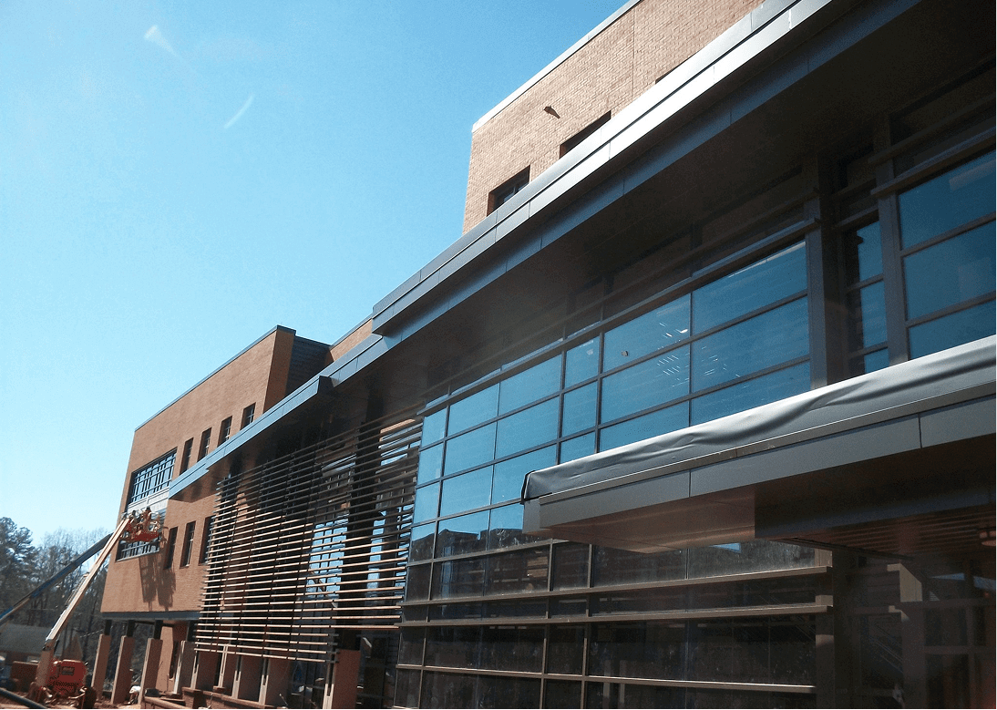 New construction with large windows